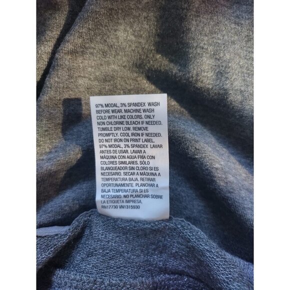 Charcoal Heather Long Sleeve Sweatshirt for Women, Model & Spandexes'S(6/7), NWT - Picture 4 of 9